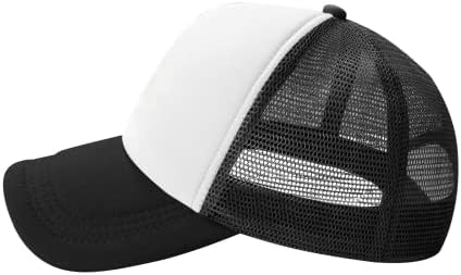 Sumex 4 חבילות סובלימציה חסרת כובע משאיות, כובע רשת פוליאסטר בהתאמה אישית עם רצועת snapback מתכווננת לכובע