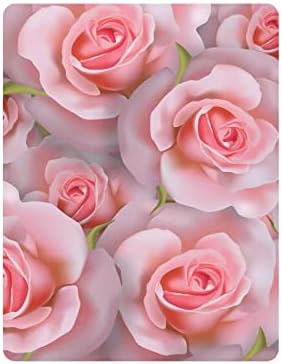 פרח ורוד ורוד פרח רומנטי רומנטי גיליונות עריסה פרחוניים מצוידים בסדין בסינט לבנים פעוטות תינוקות,