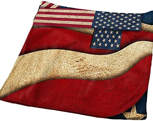 4 ביולי מגבת דגל פטריוטי מגבת מיקרופייבר מגבת אורחת קישוטי אמבטיה ביתיים מגבת האצבעות עם ספיגה גבוהה