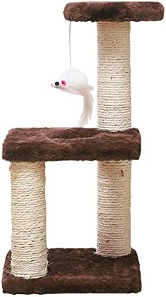 מגדל עץ החתול, 15.7 אינץ 'לחתולים מקורה, ריהוט דירות מחמד רב-דרגות, פוסטים לשריטה לחתלתולים,