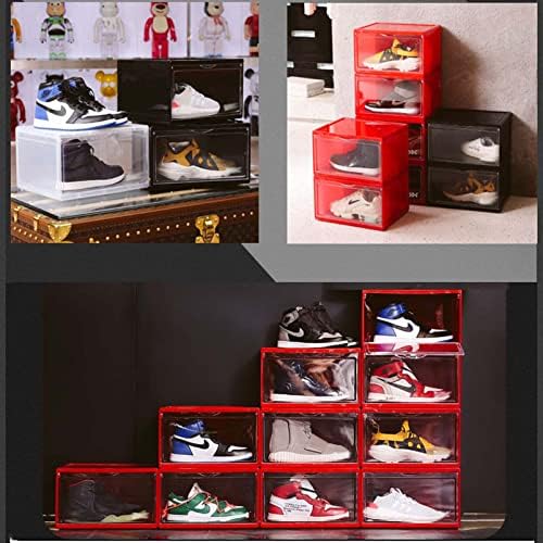 קופסאות נעליים של GFYWZZ, קופסת אחסון הניתנת לערימה אקרילית, נעלי ספורט מפלסטיק אטום אבק קופסאות