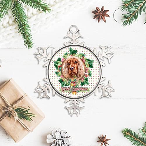 כלב זרים MerryChristmas 2022 קישוט פתית שלג חובב כלבים חובב לגברים קישוטי חג המולד עיצוב חג המולד כלב פרחוני