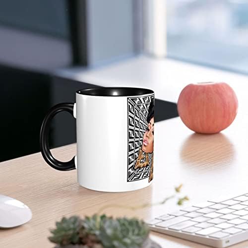 ניקי ראפר זינגר מינאז ' להקת קפה ספל קפה כוסות קרמיקה עבור משרד בית מתנת תה חם משקאות 12 עוז