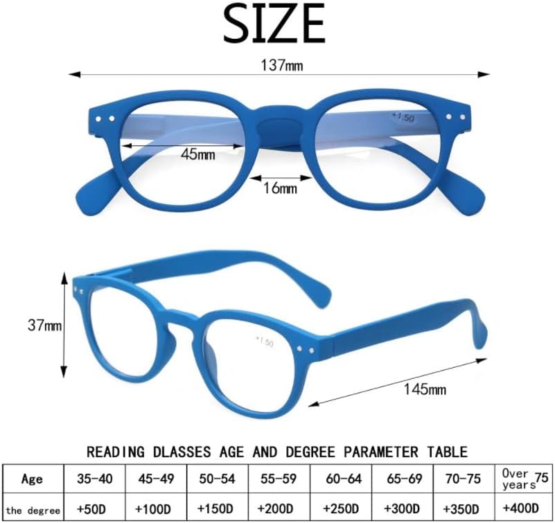 N/A קוראי ציר קפיצי משקפיים של גברים ונשים לקריאת משקפי קריאה