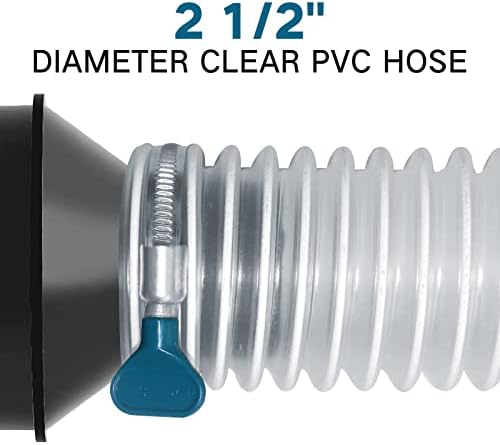 2 1/2 צינור איסוף אבק של PVC 20 ', צינור איסוף אבק PVC אבק PVC עם סליל חוט פלדת פחמן, צינור אוסף FVC גמיש