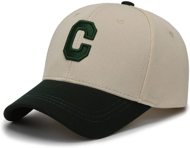 כובע בייסבול וינטג 'מכתב C כובע קליפ מתכוונן לכובע בייסבול בכושר אוניברסלי