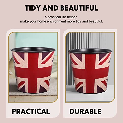 יארדווה בריטניה בריטי דגל אשפה יכול בציר מתכת פח פסולת נייר סל דקורטיבי אשפה יכול פסולת דלי לבית משרד