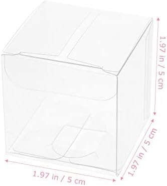 Nuobesty 50 pcs קופסאות קובייה ברורה קופסאות טובות טובות קופסאות קופיות נקה קופסאות קופסאות קוביות קטנות