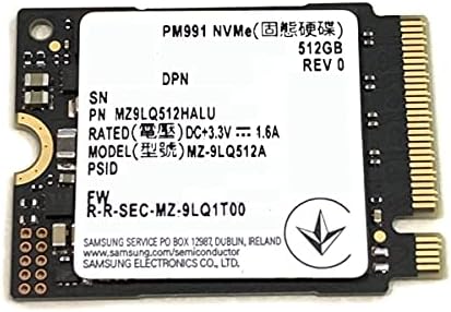 Samsung SSD 512GB PM991 M.2 2230 30 ממ NVME PCIE GEN3 X4 MZ9LQ512HALU MZ-9LQ512A תואם כונן מצב מוצק עם