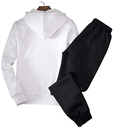 חליפות פרשנים גברים 2 חתיכות סט סווטשירט עם מכנסי טרנינג + מכנסי טרנינג ספורט קפוצ'ונים בגדי רחוב בגדי בגדי