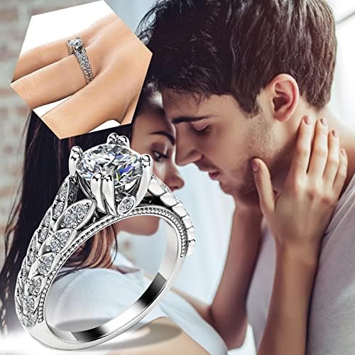 אופנה מלא יהלומי אהבת חיקוי זירקון טבעת אירוסין טבעת תכשיטי מתנות חבילה של טבעות לנשים