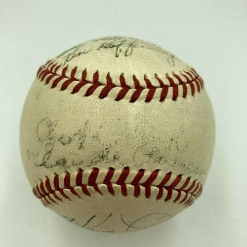 1941 קבוצת שיקגו קאבס חתמה על בייסבול הרשמי של הליגה הלאומית עם JSA COA - כדורי בייסבול חתימה