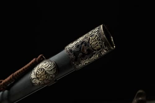 GLW חרב בעבודת יד יד מזויפת פלדה מקופלת עם סכין קרב חרב סינית סכין קרב סינית