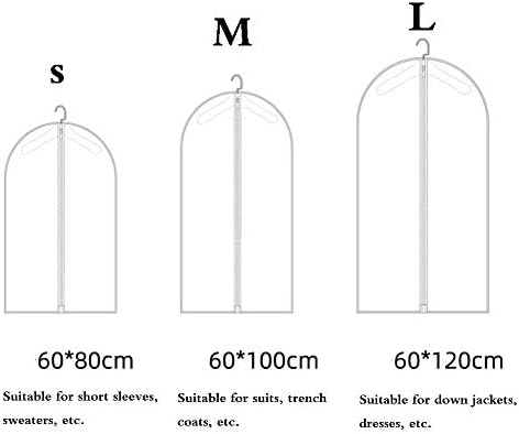 חבילה של 5 עמיד למים פווה בגד חליפת שמלת בגדי כיסוי שקיות מכסה נגד אבק אחסון עם למעלה קולב חור שקוף