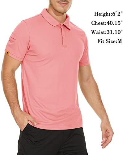חולצות פולו של Valanch Mens חולצות שרוול קצר לחות מפתחת גולף פולו פולו צווארון אתלטי חולצה טניס חולצה