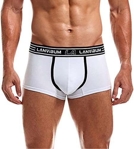 מכנסי בוקסר BMISEGM לגברים אורזים מתאגרפים סקסיים מכנסיים קצרים מכנסיים תחתונים תחתונים מוצקים גברים מזדמנים