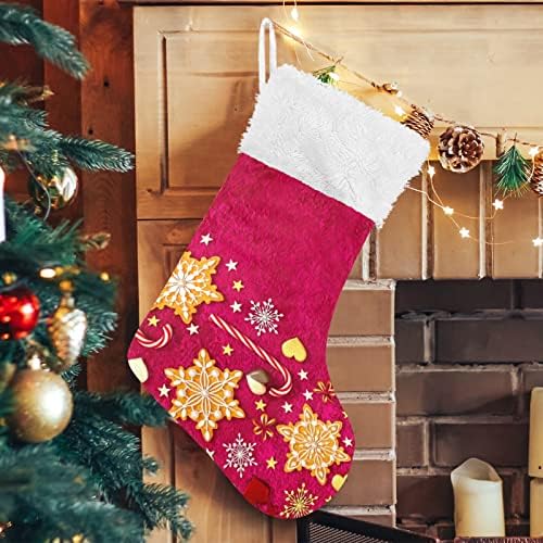 גרבי חג המולד של Alaza חג המולד קלאסי קלאסי קלאסי מותאם אישית לקישוטים לגרביים גדולים לעיצוב עונת החגים