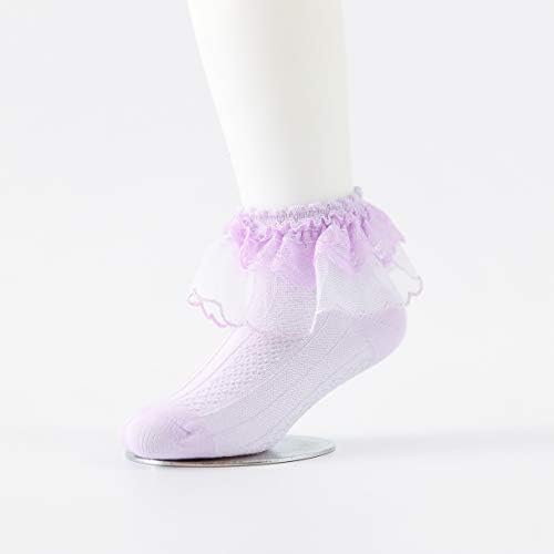 תינוקת פוינטל פרועה תחרה קרסול גרביים מצוירות רצועות גרביים חתוכות נמוכות לתינוקות ופעוטות וילד