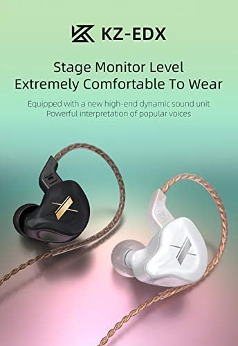KZ EDX צגים בתוך האוזן, STEREO STEREO STEPE/STUDIO IEM רעש WIRED מבודד אוזניות ספורט/אוזניות/אוזניות עם כבלים
