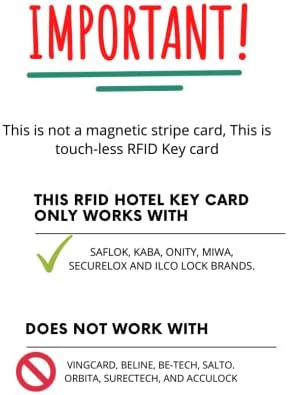 מלון RFID כרטיס מפתח תואם ל- Saflok, Kaba, Onity, Ilco, Securelox ו- Miwa Hotel Locks