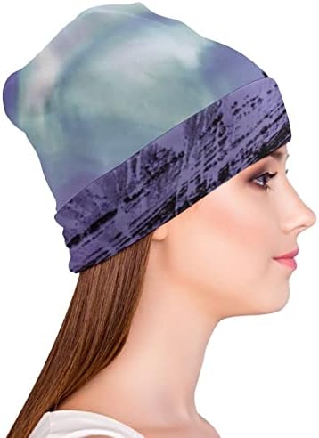 Aurora polaris Unisex Beanie כובע כובע כובע גולגולת חמה כובע סוודר שינה מזדמן בגודל אחד