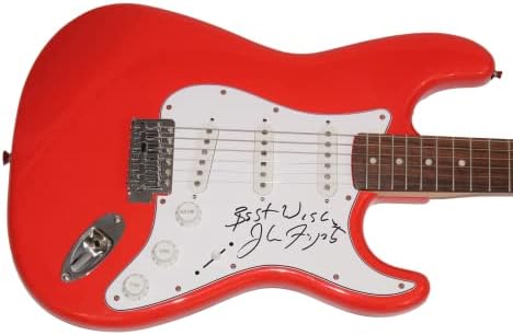 ג 'ון פוגרטי חתם על חתימה בגודל מלא פנדר אדום סטראטוקסטר גיטרה חשמלית ב / ג' יימס ספנס ג 'יי. אס.