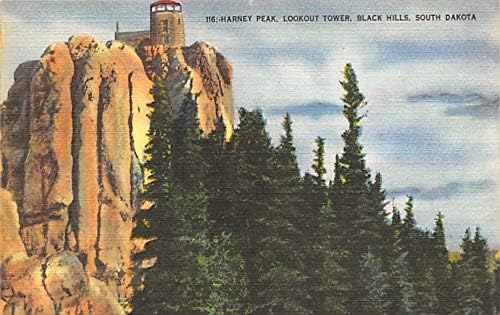 מגדל תצפית של Harney Black Hills, דרום דקוטה SD גלויות
