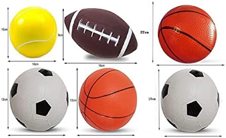 כדורי ספורט רכים CZLCD מוגדרים לילדים בגודל שונה של כדור כדורגל, כדורסל, כדורגל, כדור טניס, כדורעף