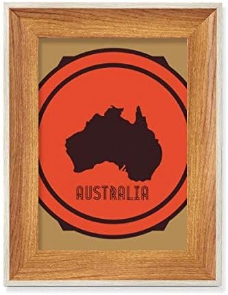 מפת אוסטרליה אדומה ושחור איור שולחן עבודה שולחן עבודה מסגרת צילום תצוגה תמונה ציור אמנות מספר סטים