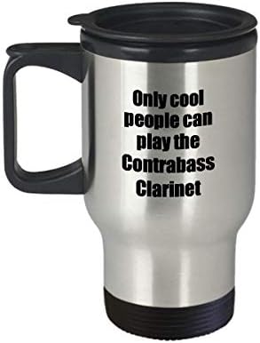 Clarabass Clarinet Player Travel ספל מוזיקאי מכסה מבודד רעיון מתנה מצחיק מכונית קפה קפה קפה