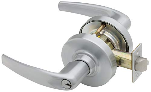 Schlage מסחרי ND73ATH625 ND סדרה כיתה 1 מנעול גלילי, פונקציית מסדרון, עיצוב מנוף אתונה, גימור כרום בהיר