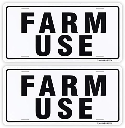 חווה דו-חבילה של חקלאות שימוש בתג זהה של חווה, 12 x 6 .04 שלט רפלקטיבי של אלומיניום אלומיניום ללא חלודה מוגן