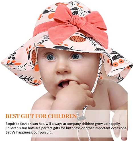 כובעי דלי שוליים רחבים עם תינוקות עם כובע חוף מתכוונן 50+ חיצוני עם כובע שמש