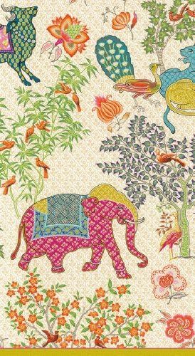 Caspari le Jardin de Mysore נייר מגבת מפיות מגבות - שתי חבילות של 15