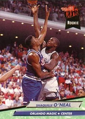 1992-93 כדורסל אולטרה 328 Shaquille O'Neal RC טירון כרטיס אורלנדו מג'יק אורלנדו קסם רשמי מסחר ב- NBA מ-