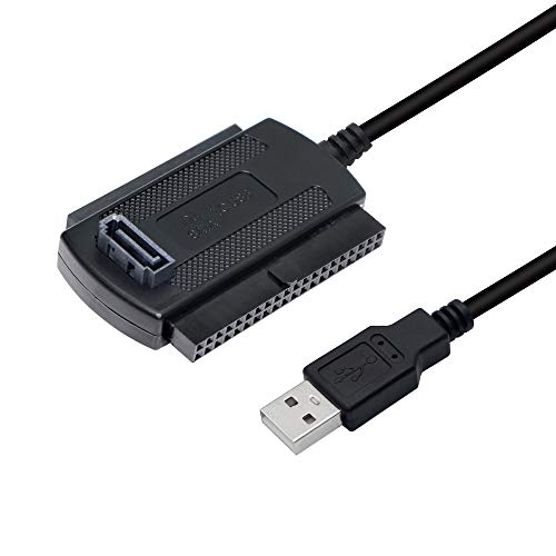 Sinloon USB ל- SATA IDE CONVERTER מתאם כבל USB 2.0 עד 2.5/3.5/5.25in IDE ו- SATA מתאם כבל