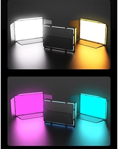 SLSFJLKJ RGB LED וידאו וידאו צילום אור 0-360 ° בצבע מלא מילוי תאורה לוח מנורת CRI95+ 3000-6500K לצילום סטרימינג