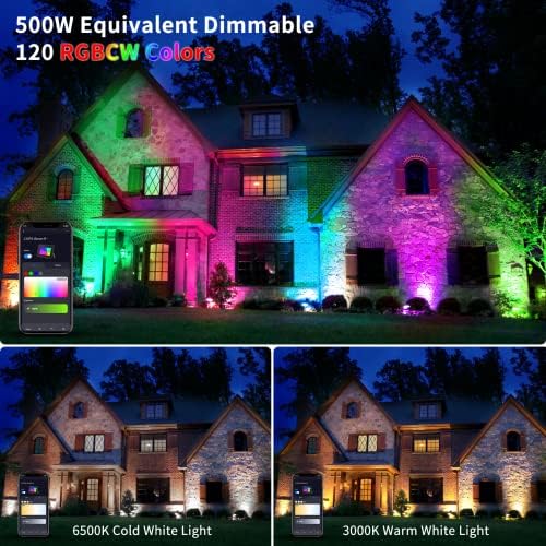 RGB חיצוני 50W אורות שיטפון LED - IP66 אטום למים בצבע מים משתנה 500W שוויון שוויון שוויון אורות