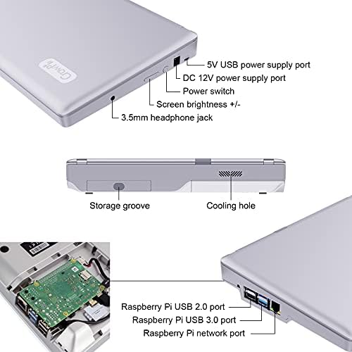 Elecrow Raspberry Pi 4 ערכה, מחשב נייד של Raspberry Pi, ערכת למידה של תכנות Crowpi2 לילדים מבוגרים