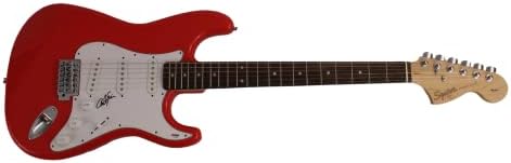 קרלי סיימון חתמה על חתימה בגודל מלא מכונית מירוץ אדומה פנדר סטרטוקסטר גיטרה חשמלית עם אימות PSA/DNA - ללא סודות,