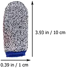 אנטי לחתוך מיטות אצבע מגן: 10 יחידות קטיף אצבע שרוולים לחתוך עמיד משמר אגודל אצבע מכסה עבור חתכים פיקר מיטות