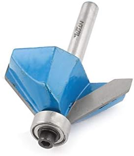 AEXIT Woodworking Crpenter כלי מיוחד 1/4 x 7/8 45 מעלות נתב סיביות כסוף טון כסף דגם כחול: 95AS83QO660