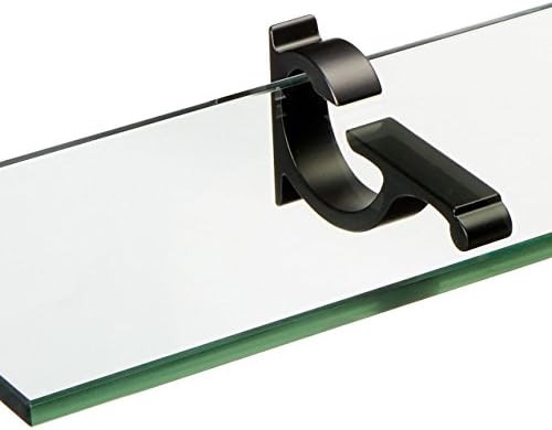 מדף זכוכית מזכוכית מזכוכית ספנקראפט, שחור, 6 x 21