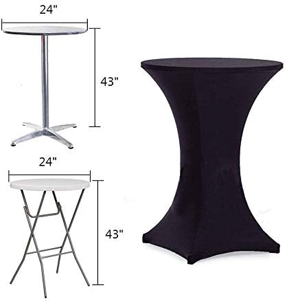 כיסוי כיסא יאהטס 1 מחשב כיסוי שולחן כיסוי שולחן קוקטייל שולחן שולחן סטרץ עגול לייקרה לייקרה כיסוי שולחן שולחן