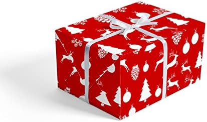 חג המולד לבן פתית שלג צבי אדום גלישת נייר לחמניות עבור יום הולדת חתונות חג המולד לבן פתית שלג צבי אדום
