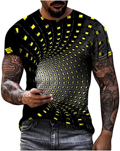 אימון חולצות T לגברים מזדמנים 3D חולצת טריקו דיגיטלית מודפסת
