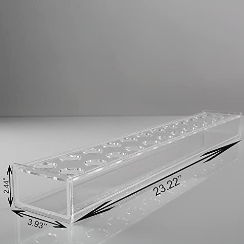 עיצובים מודרניים: מרכז פרחוני מלבני לשולחן אוכל - אגרטל מלבן באורך 24 אינץ ' - אגרטל מודרני אקרילי - הנחת נמוכה
