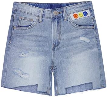 חלל ילדים בנות תינוקות קטנות בנים ג'ינס מכנסיים קצרים, נקרע עיצוב פשוט נמתח מכנסי ג'ינס קיץ חמודים