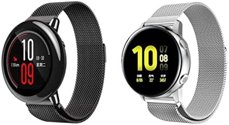 להקת שעון מהירה מהירה מהירה תואמת ל- Huawei Watch GT 2 Sport 46 ממ רצועת החלפת רשת פלדה פלדה, חבילה