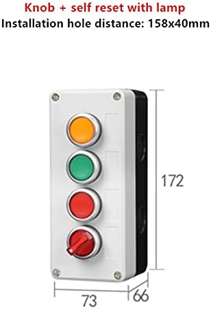 תיבת בקרה של Makee עם מתג כפתור אור 24V/220V עם כפתור עצירת חירום איפוס עצמי מתג תעשייתי קופסה אטומה